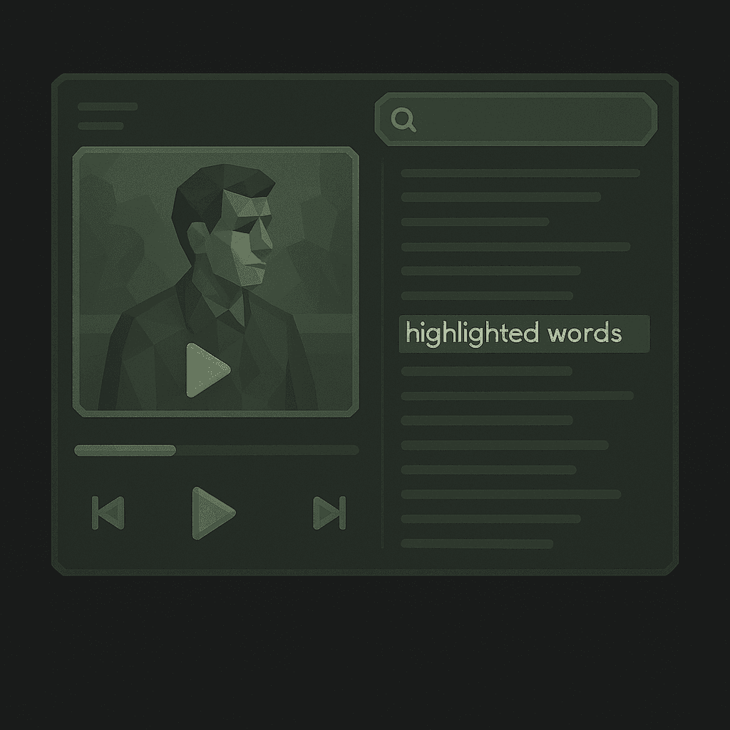 Reproductor de video con transcripción